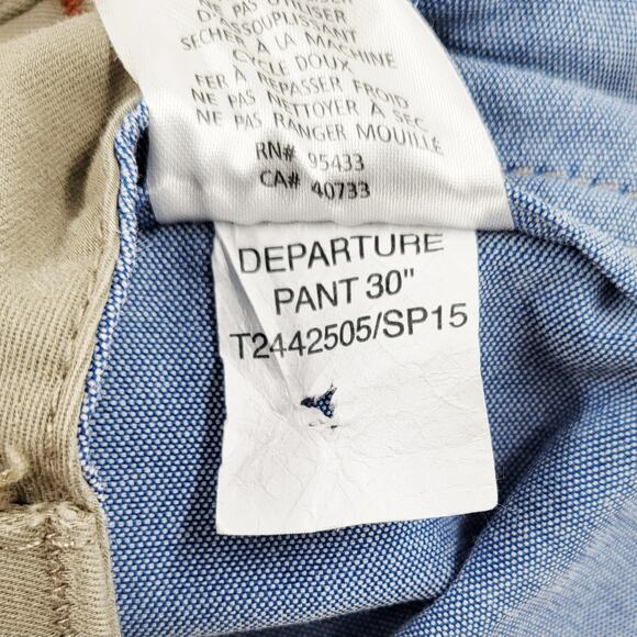 Toad & Co Departure Outdoor Pants Khaki Tan Multiple Pockets Men's Size 34 - Picture 11 of 11